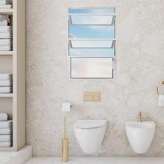 Imagem de Janela de Alumínio Basculante 60x40cm Fortline Atlântica Branco