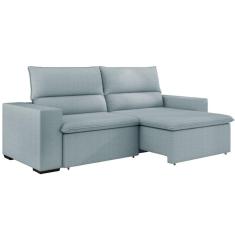 Imagem de Sofá Estofado Arte Cúbica AC242 Belize Boucle Retrátil 220x102x100cm