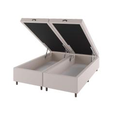 Imagem de Base Box Bau King Size Cairo (43X193x203cm) Turkey Creme - Casa Giulia