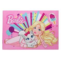 Imagem de Tapete Infantil Barbie Cores 70cmx100cm Jolitex