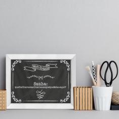 Imagem de Quadro Decorativo com Moldura  Senha WiFi 22x32cm - Quartinhos