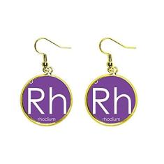 Imagem de Brincos femininos de transição com elementos de química para mesa de período de ródio e orelha direita