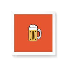 Imagem de Arte Maníacos Quadro Decorativo Bebida Chopp - 30x30cm (Moldura em laca )