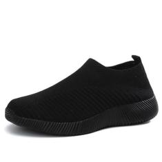 Imagem de Tenis Feminino Casual Casuais Academia Corrida Caminhada Antiderrapante Tênis Calçados (40,Black(Preto))