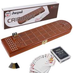 Imagem de Conjunto de jogos de tabuleiro Cribbage Juegoal Wood 3 faixas com pino
