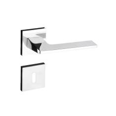 Imagem de Fechadura Interna Pado Sara Roseta Quadrada Cromada 55Mm