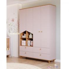 Imagem de Guarda Roupa Infantil 4 Portas 4 Gavetas Casinha Permóbili - Permobili