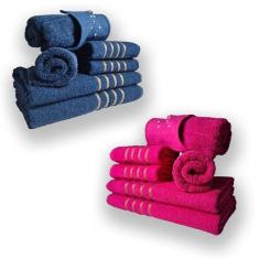 Imagem de Jogo De Toalhas 12pcs 4 Banhos 4 Rosto 4 Tapetes Az+rs