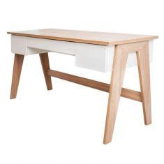 Imagem de Mesa Para Computador Escrivaninha Trend 3 Gavetas Hanover/off White