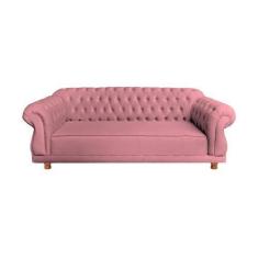 Imagem de Sofá Chesterfield Capitone Elisabeth Suede Rosa 2,00 - Novo Encanto