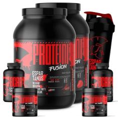 Imagem de Combo Duplo Whey Protein Fusion + 2x Bcaa + 2x Glutamina + Shaker-Unissex