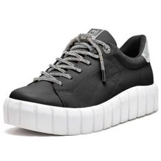 Imagem de Tênis Casual Feminino Preto Prata Via Marte 23-10910-01