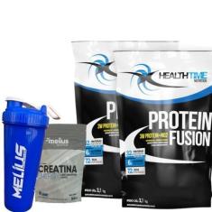 Imagem de Fusion Health Time 2X2.1Kg (4,2Kg)+ Creatina 300G + Coqueteleira 700 M