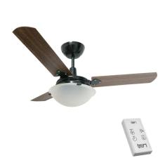 Imagem de Ventilador Citrino 220v 3p Cvm New Preto 130w com Controle Remoto Preto/Verniz