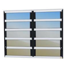 Imagem de Janela de Alumínio Basculante 2 Seções 100x240cm Vidro Espelhado Elite