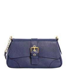 Imagem de Bolsa Leopoldine em Couro Legítimo Azul Marinho com Fivela-Feminino