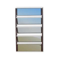 Imagem de Janela de Alumínio Basculante 100x80cm Vidro Espelhado Plus Brimak