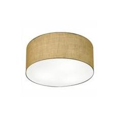 Imagem de Plafon Cilíndrico Md-3058 Tecido 55x25cm Bivolt Palha