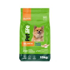 Imagem de Ração Seca Pet.Life Frango E Arroz Para Cães Adultos Porte Mini - 15 Kg