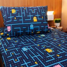 Imagem de Jogo De Cama Doce Vida Malha Misto 2 Pçs Pac Pac Marinho