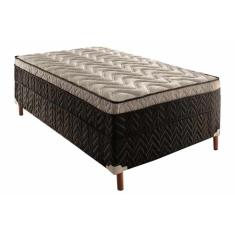 Imagem de Cama Box Conjugado Solteiro: Colchão Ortopédico D33 Pasquale Pillow Black (88x188x48) Paropas