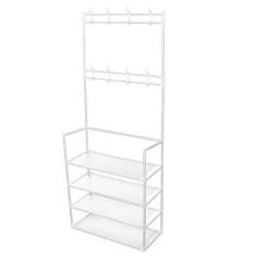 Imagem de Rack Sapateira Arara Multiuso 4 Andares Porta Objeto Roupa Sapato Tenis Closet Quarto Casa Decoraçao Varanda