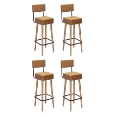 Imagem de Kit 4 Banquetas Barcelona 96cm Couríssimo - Salaone