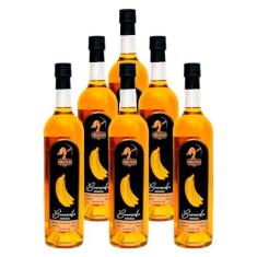 Imagem de Cachaça Mista de Banana Indiazinha 750ml 6 Unidades
