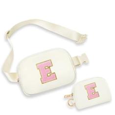 Imagem de YOOLIFE Presentes de dia dos namorados – presentes para mulheres adolescentes, bolsa transversal com inicial, pochete com carteira, presentes de aniversário personalizados para mulheres adolescentes,