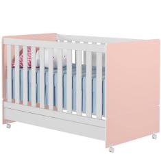 Imagem de Berço Mini Cama 2 Em 1  Branco Rosa Plla