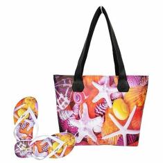 Imagem de Bolsa Com Chinelo Feminino Estrelas Do Mar Magicc Bolsa