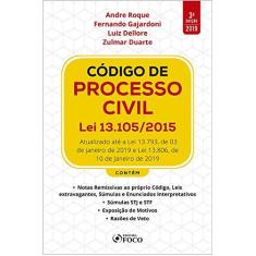 Imagem de Código De Processo Civil : Lei 13.105/2015 3ª Ed -2019 - Andre Roque - 9788582423448