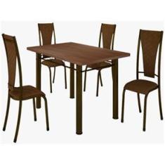Imagem de Conjunto Mesa Retangular com 4 Cadeiras BM Tubulares