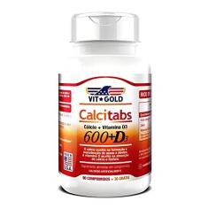 Imagem de Calcitabs - Cálcio 600 mg + Vitamina D3 Vitgold com 90 comp.