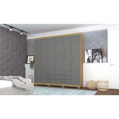 Imagem de Guarda Roupa Canadá 6 Portas E 6 Gavetas Nature-alasca - Vila Rica