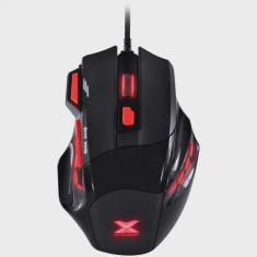 Imagem de Mouse gamer vx gaming black widow 2400 dpi ajustavel E 06 botoes preto com vermelho USB