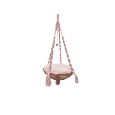 Imagem de Cama Suspensa Para Gatos Luxuosa Rosa Caminha Almofada