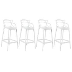 Imagem de Kit - 4 X Banquetas Altas Masters Allegra - Branco
