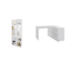 Imagem de Escritório Completo MadeiraMadeira com Mesa 2 Portas de Correr e Estante 10 Nichos 446235 