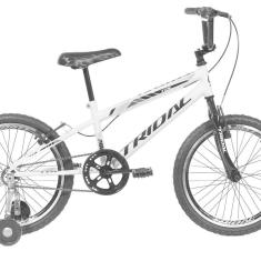 Imagem de Bicicleta Aro 20 Infantil Bmx Cross Roda Lateral Branco
