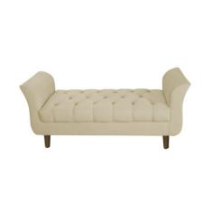 Imagem de Recamier Estofado Para Quarto Closet 90 Cm Grécia Corano Bege - Dl Dec