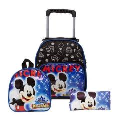 Imagem de Bolsa Escolar Masculina Mickey Mouse de Rodinhas Reforçada - TOYS 2U
