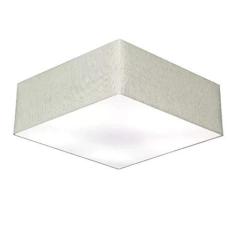 Imagem de Plafon Quadrado Vivare Md-3051 Cúpula Em Tecido 15/45X45cm - Bivolt