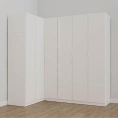 Imagem de Guarda Roupa Modulado De Canto 6 Portas 3 Peças Hera Cabecasa Madeiram