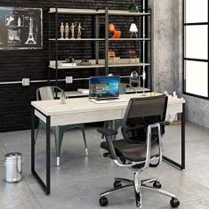 Imagem de Mesa para Escritório 150cm 2 Gavetas Kuadra Compace Snow