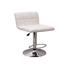 Imagem de BANQUETA CONFORT ESTOFADA BRANCA BASE CROMADA OR DESIGN OR-6609BRANCA