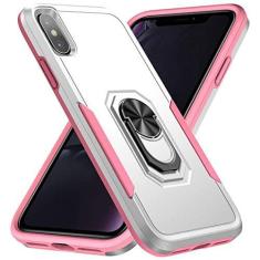 Imagem de SORAKA Capa para iPhone XS Max com anel de apoio para os pés Capa rígida de PC Capa de TPU macio para amortecedores Capa iPhone XS Max Capa robusta