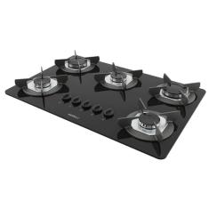 Imagem de Cooktop Safe Ferro Fundido 5 Bocas A Gás Nardelli Preto Bivolt