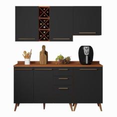 Imagem de Armário De Cozinha Completa Com Adega  6 Portas 3 Gavetas Favorita Nat