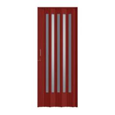 Imagem de Porta Sanfonada Pvc Plastporta 210x96cm Translucida Bcf Mogno